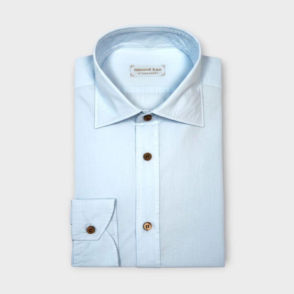 Immagine di Camicia in cotone azzurra 