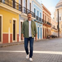 Immagine di Camicia in cotone verde