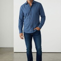 Immagine di Camicia in cotone blu 