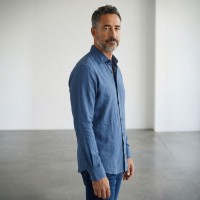 Immagine di Camicia in cotone blu 