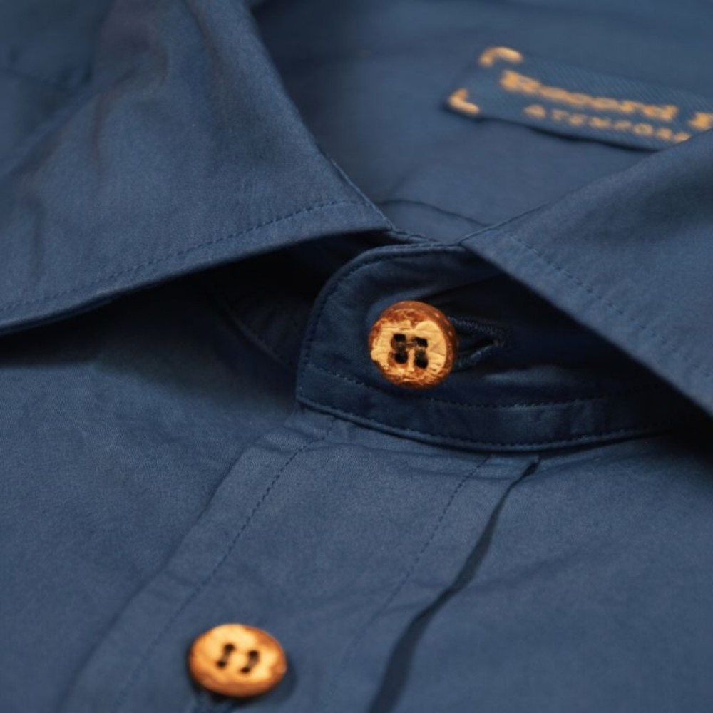 Immagine di Camicia in cotone blu 